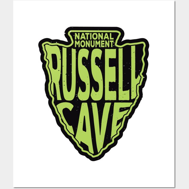 Russell Cave National Monument name arrowhead Wall Art by nylebuss